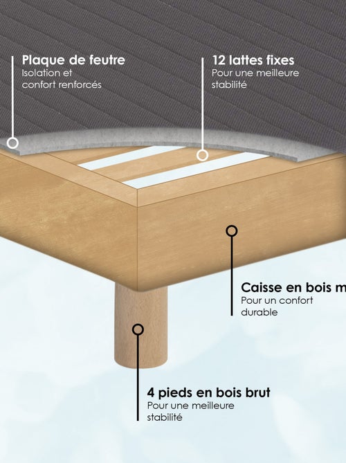 Sommier à latte 3d gris anthracite - Kiabi
