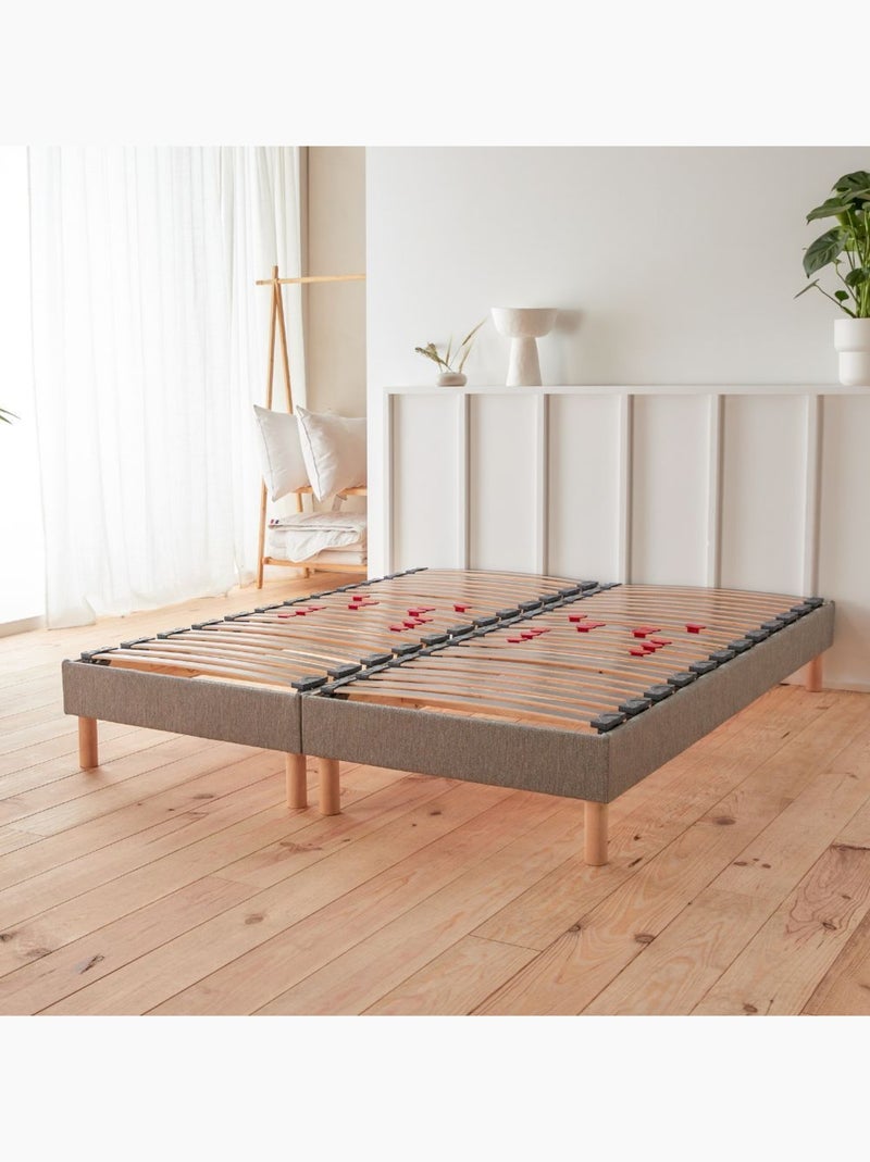 Sommier à lattes tissu déco Blanc - Kiabi