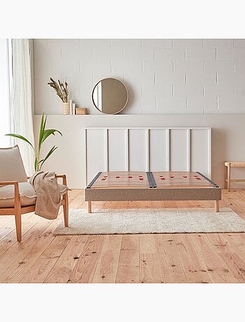 Sommier à lattes tissu déco