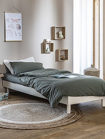 Sommier kit enfant en bois massif blanc cassé