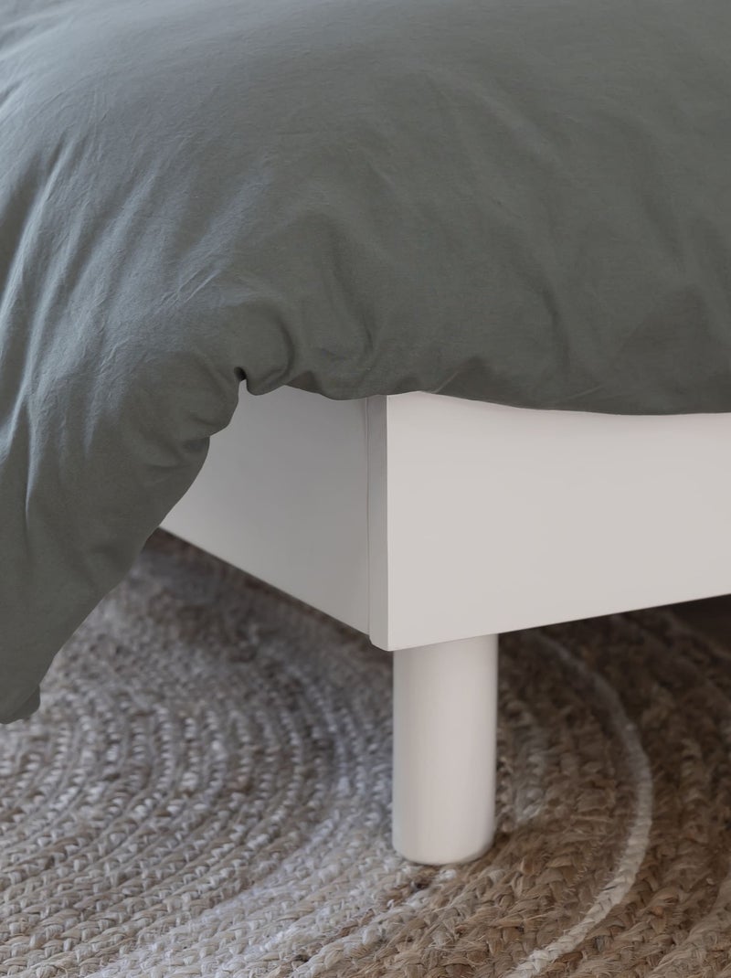 Sommier kit enfant en bois massif blanc cassé Blanc - Kiabi