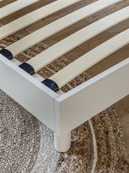 Sommier kit enfant en bois massif blanc cassé - Kiabi