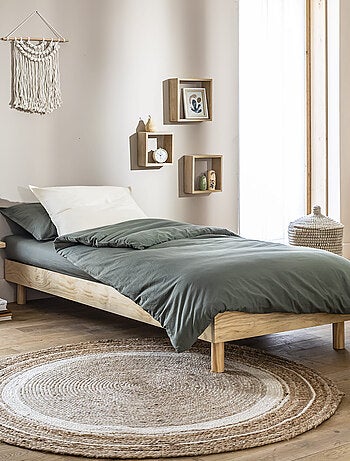 Sommier kit enfant en bois massif blanc cassé