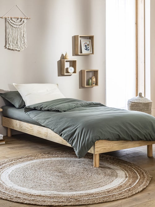 Sommier kit enfant en bois massif blanc cassé - Kiabi