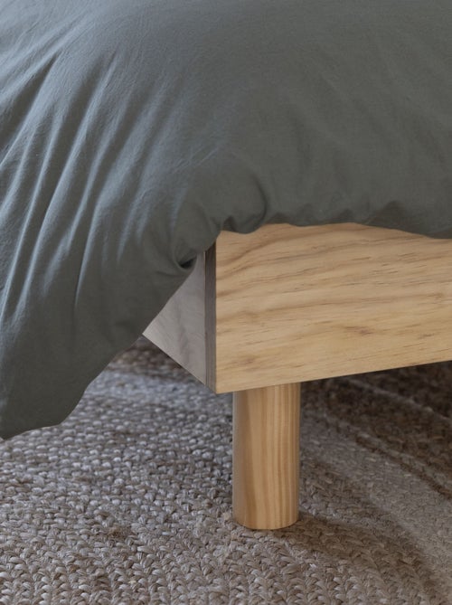 Sommier kit enfant en bois massif blanc cassé - Kiabi