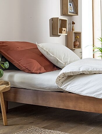 Sommier kit enfant en bois massif blanc cassé