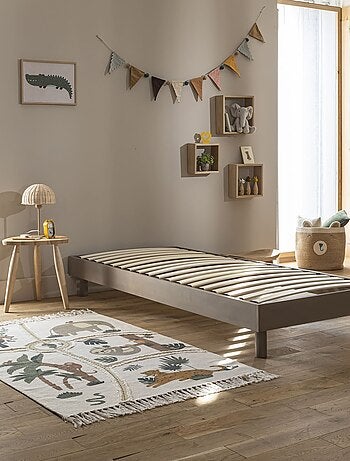 Sommier kit enfant en bois massif blanc cassé