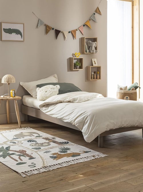 Sommier kit enfant en bois massif blanc cassé - Kiabi