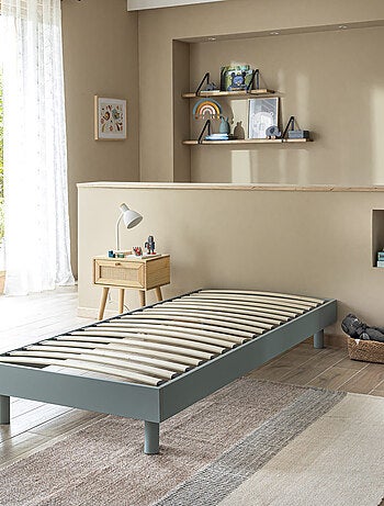 Sommier kit enfant en bois massif blanc cassé