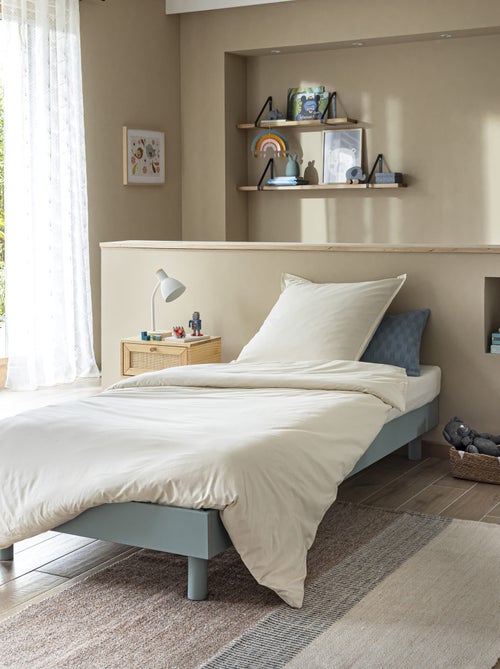 Sommier kit enfant en bois massif vert d'eau 90x200 - Kiabi