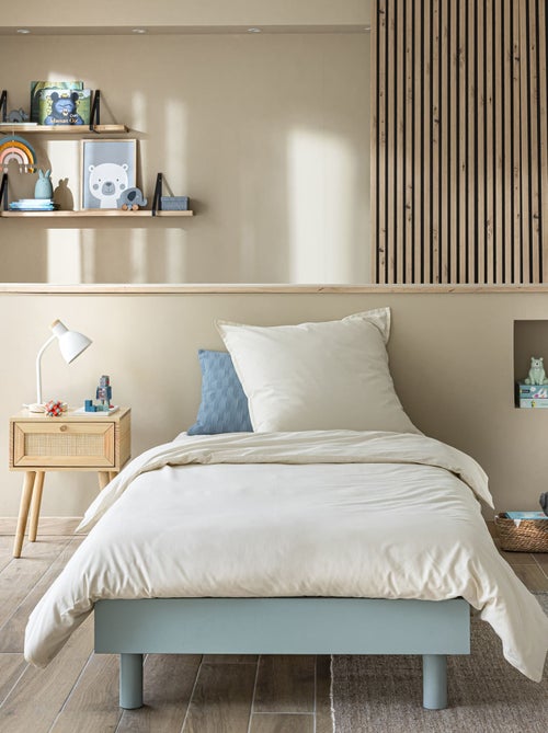 Sommier kit enfant en bois massif vert d'eau 90x200 - Kiabi
