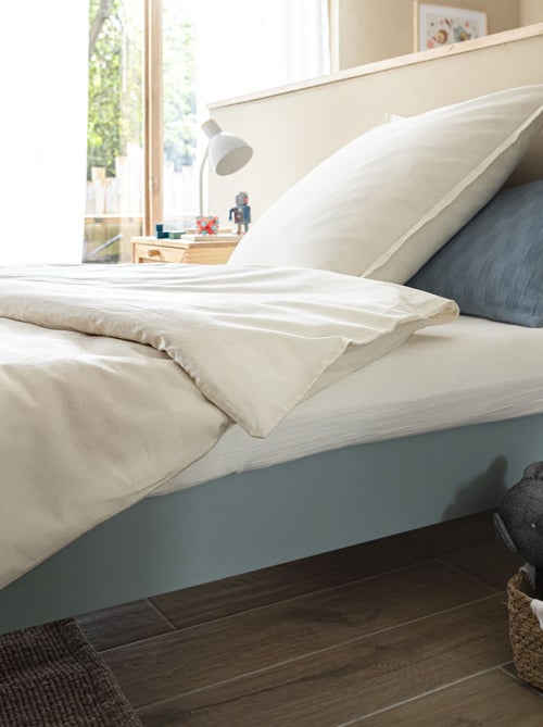 Sommier kit enfant en bois massif vert d'eau 90x200 - Kiabi