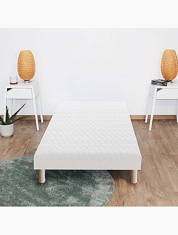 Sommier tapissier à lattes blanc Made in France - 80 x 200 cm