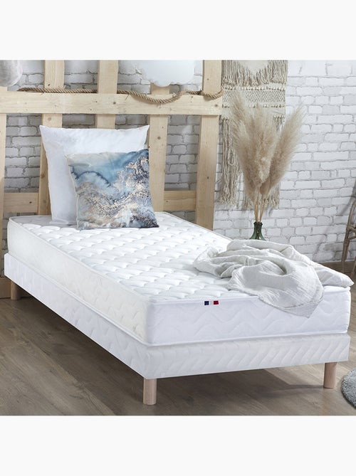 Sommier tapissier à lattes blanc Made in France - 80 x 200 cm - Kiabi