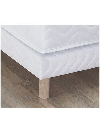 Sommier tapissier à lattes blanc Made in France Dimensions - 140 x 190 cm
