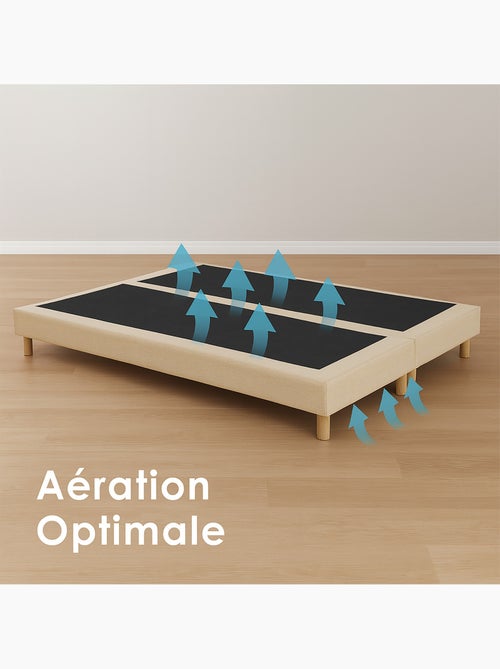 Sommier tapissier à lattes fixes, couchage ferme, soutien optimal - Sommier - Beige - Kiabi