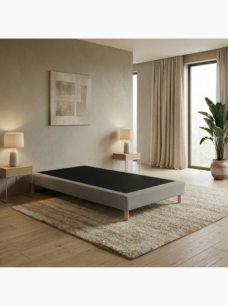 Sommier tapissier à lattes fixes, couchage ferme, soutien optimal - Sommier - Beige Gris clair - Kiabi