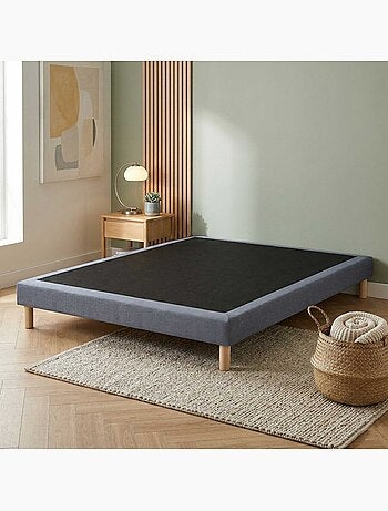 Sommier tapissier à lattes fixes, couchage ferme, soutien optimal - Sommier - Bleu