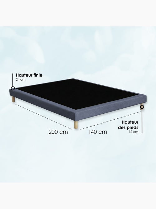 Sommier tapissier à lattes fixes, couchage ferme, soutien optimal - Sommier - Bleu - Kiabi