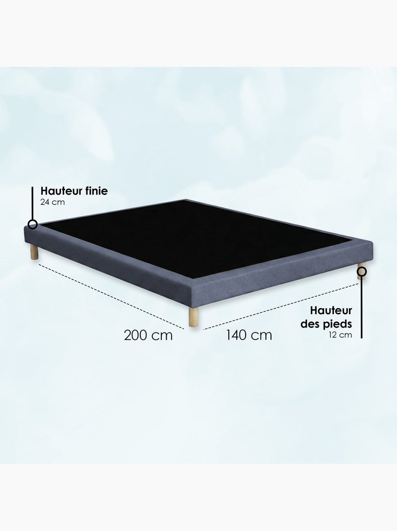 Sommier tapissier à lattes fixes, couchage ferme, soutien optimal - Sommier - Bleu Bleu - Kiabi