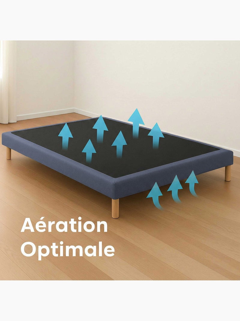 Sommier tapissier à lattes fixes, couchage ferme, soutien optimal - Sommier - Bleu Bleu - Kiabi
