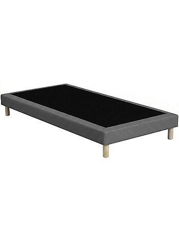 Sommier tapissier à lattes fixes, couchage ferme, soutien optimal - Sommier - Gris Foncé
