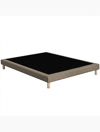 Sommier tapissier à lattes fixes, couchage ferme, soutien optimal - Sommier - Taupe