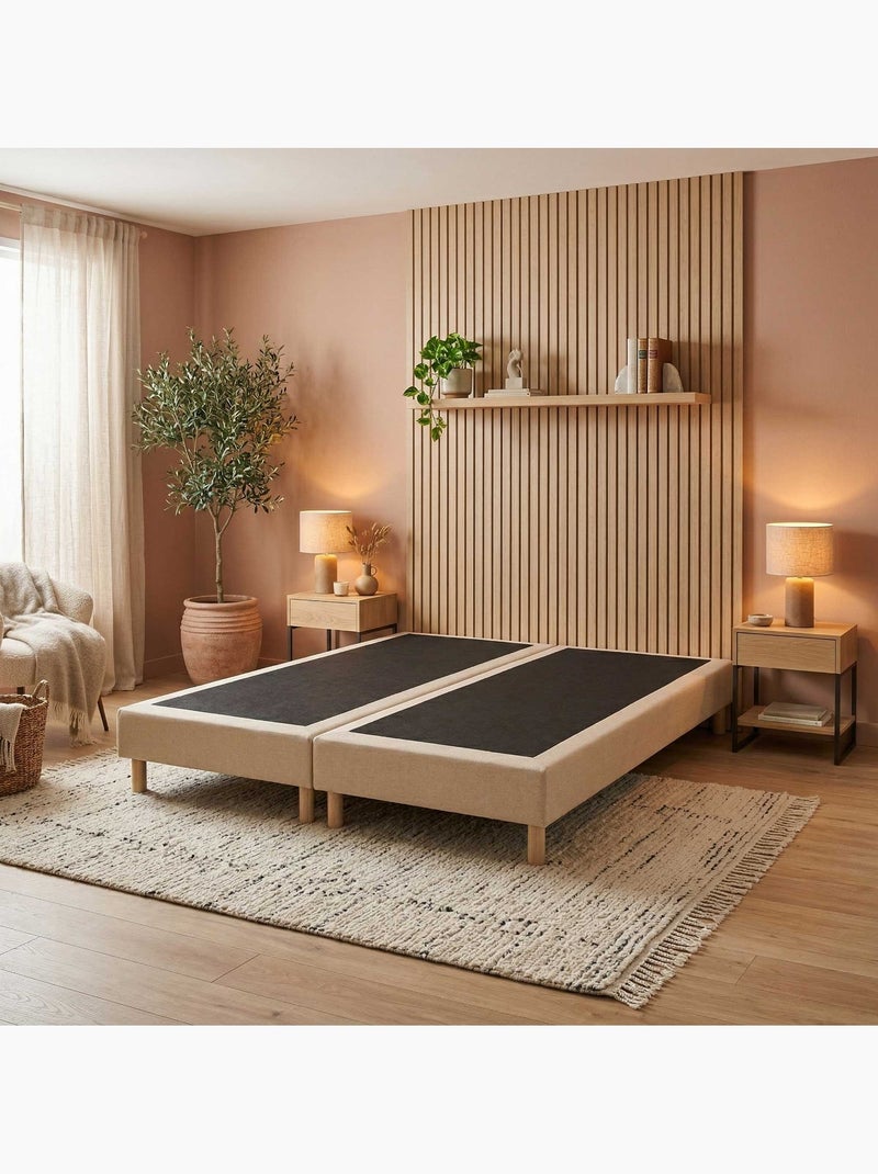 Sommier tapissier à lattes fixes, couchage ferme, soutien optimal  , Sommier - Beige Beige - Kiabi