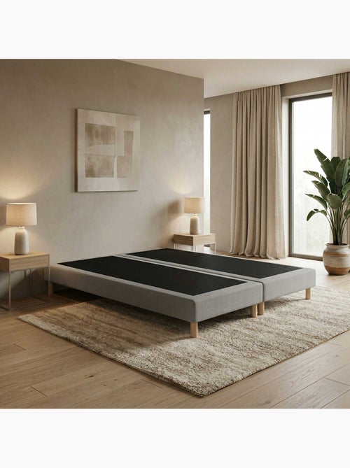 Sommier tapissier à lattes fixes, couchage ferme, soutien optimal  , Sommier - Gris chiné - Kiabi