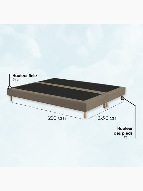 Sommier tapissier à lattes fixes, couchage ferme, soutien optimal , Sommier - Taupe - Kiabi Sommier tapissier à lattes fixes, couchage ferme, soutien optimal , Sommier - Taupe - Kiabi