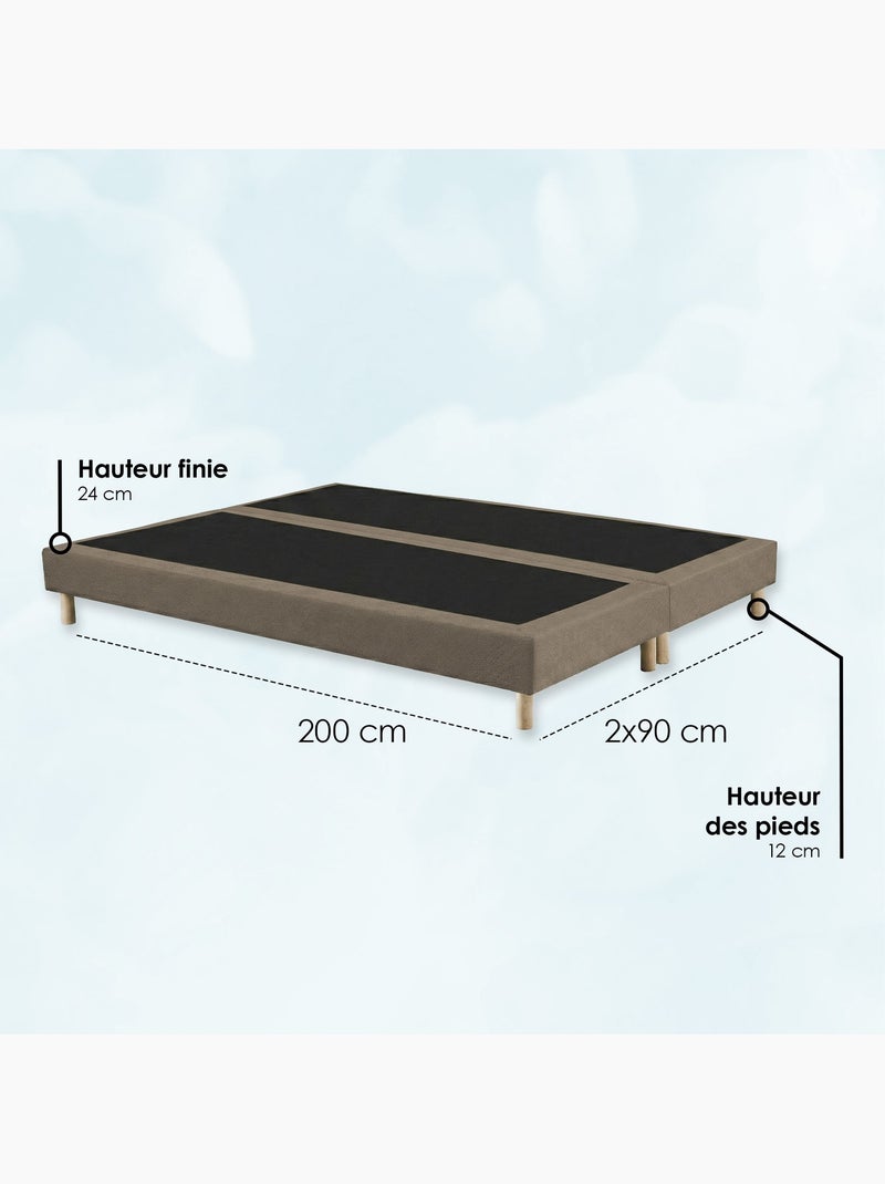 Sommier tapissier à lattes fixes, couchage ferme, soutien optimal  , Sommier - Taupe Taupe - Kiabi