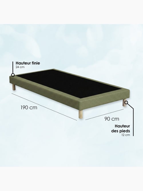 Sommier tapissier à lattes fixes, couchage ferme, soutien optimal  , sommier - vert - Kiabi