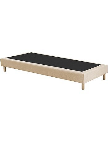 Sommier tapissier à lattes fixes, couchage ferme, soutien optimal , sommier - gris chiné