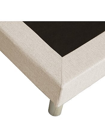Sommier tapissier à lattes fixes, couchage ferme, soutien optimal , sommier - gris chiné