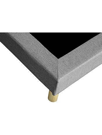 Sommier tapissier à lattes fixes couchage ferme soutien optimal sommier beige