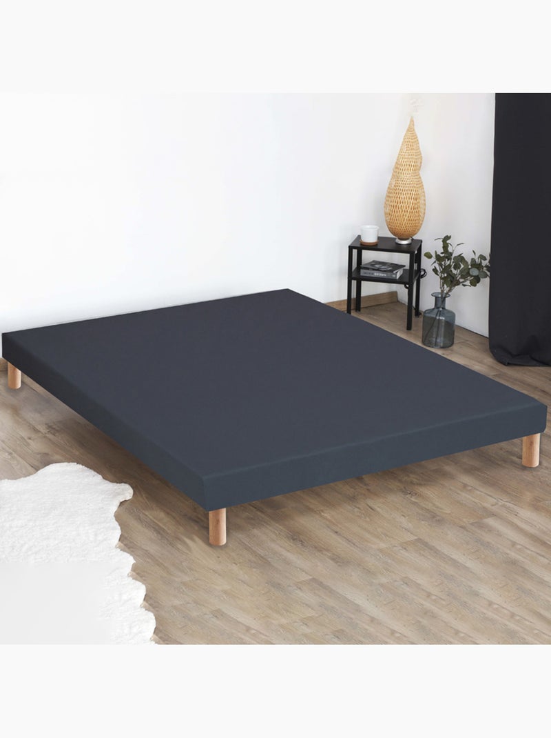 Sommier tapissier à lattes gris anthracite, 12 cm, Made in France - 90 x 190 cm gris anthracite - Kiabi