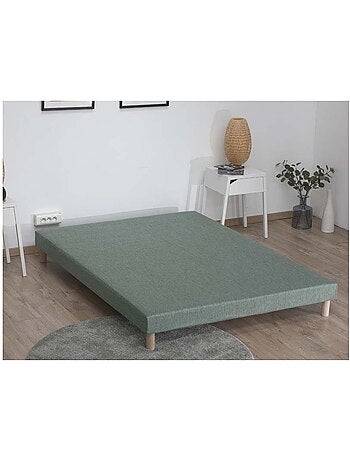 Sommier tapissier à lattes vert celadon made in France - 90 x 200 cm