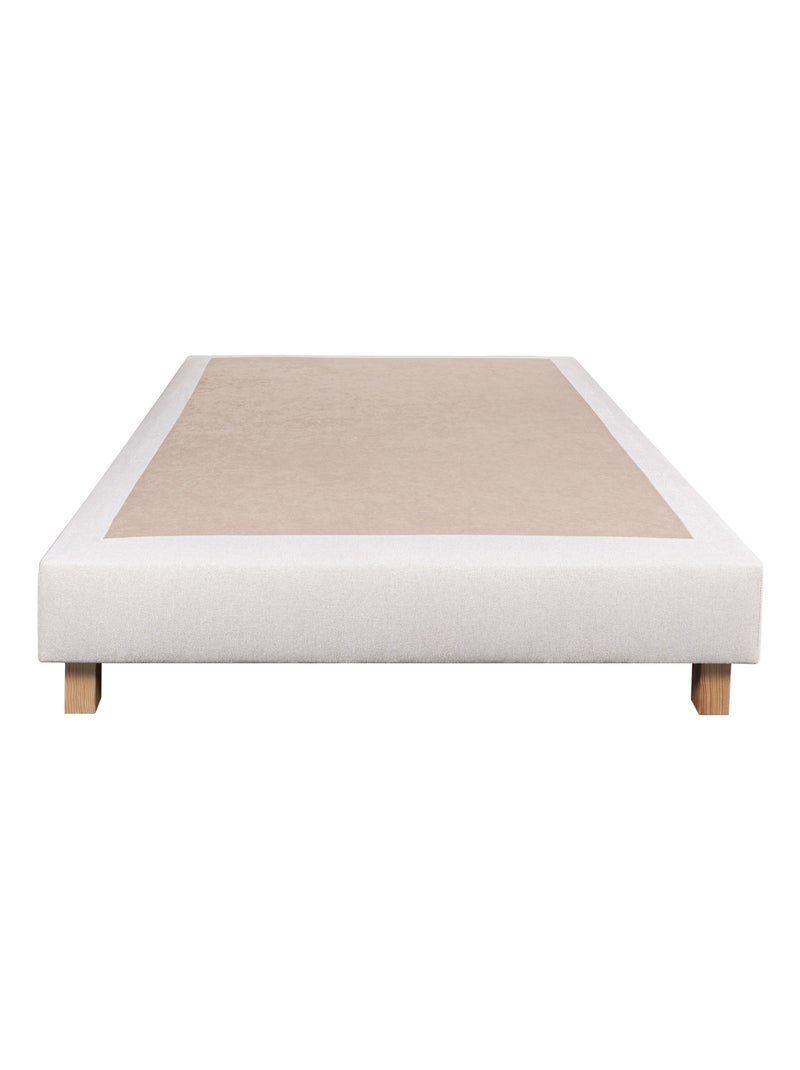 Sommier tapissier bois massif beige avec pieds Beige - Kiabi