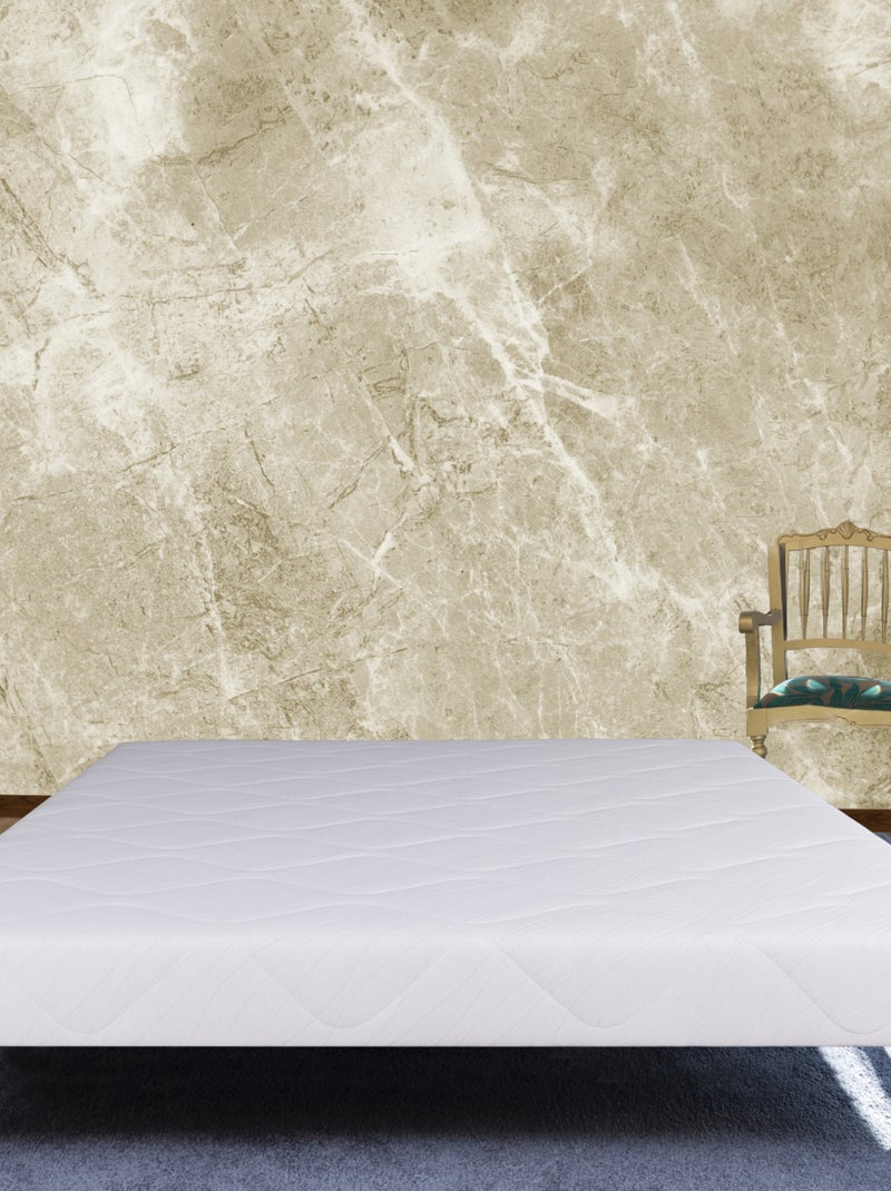 Sommier tapissier bois massif blanc avec pieds Blanc - Kiabi