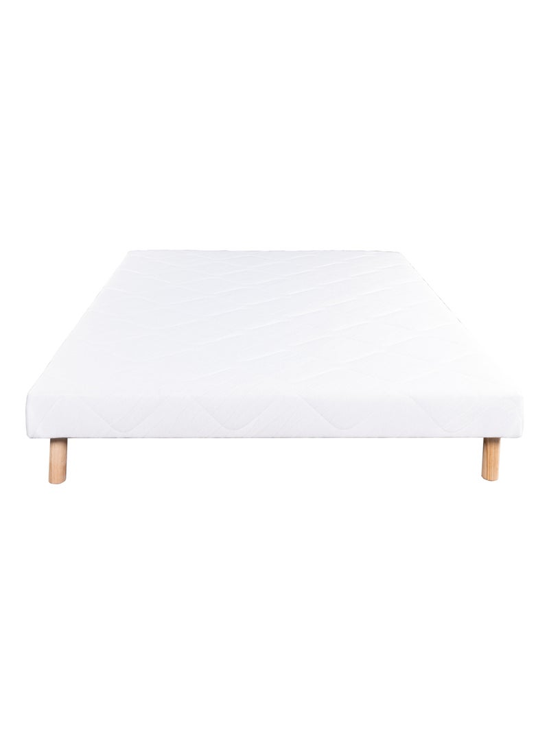 Sommier tapissier bois massif blanc avec pieds Blanc - Kiabi