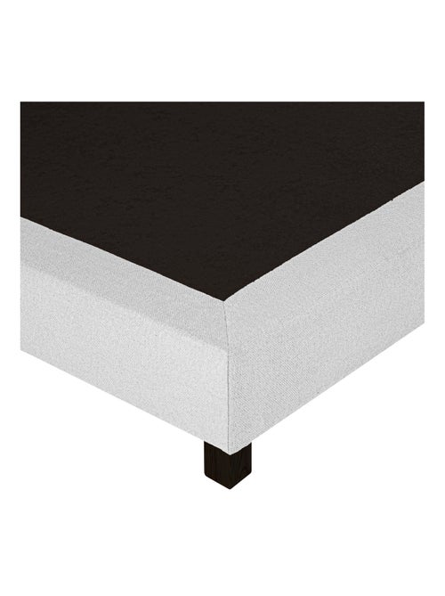 Sommier tapissier bois massif gris avec pieds - Kiabi