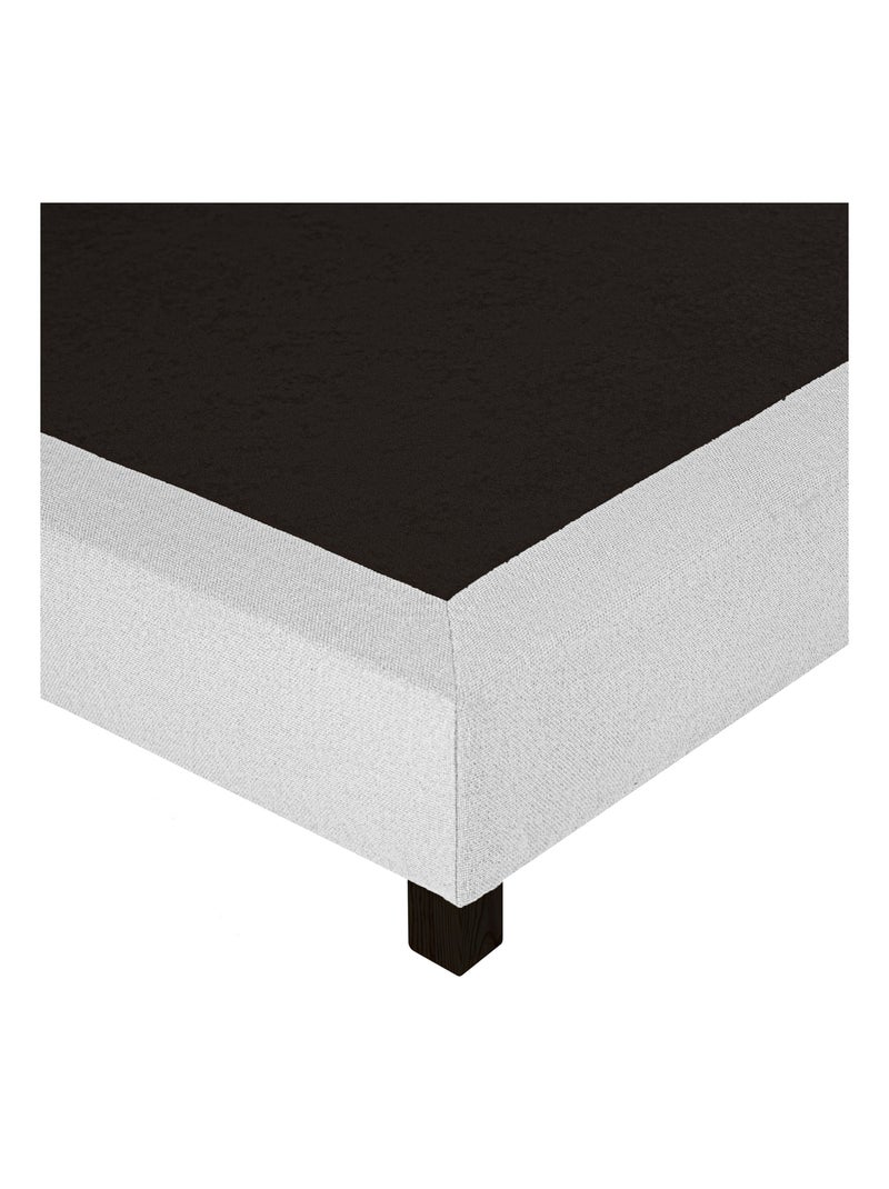 Sommier tapissier bois massif gris avec pieds Gris - Kiabi