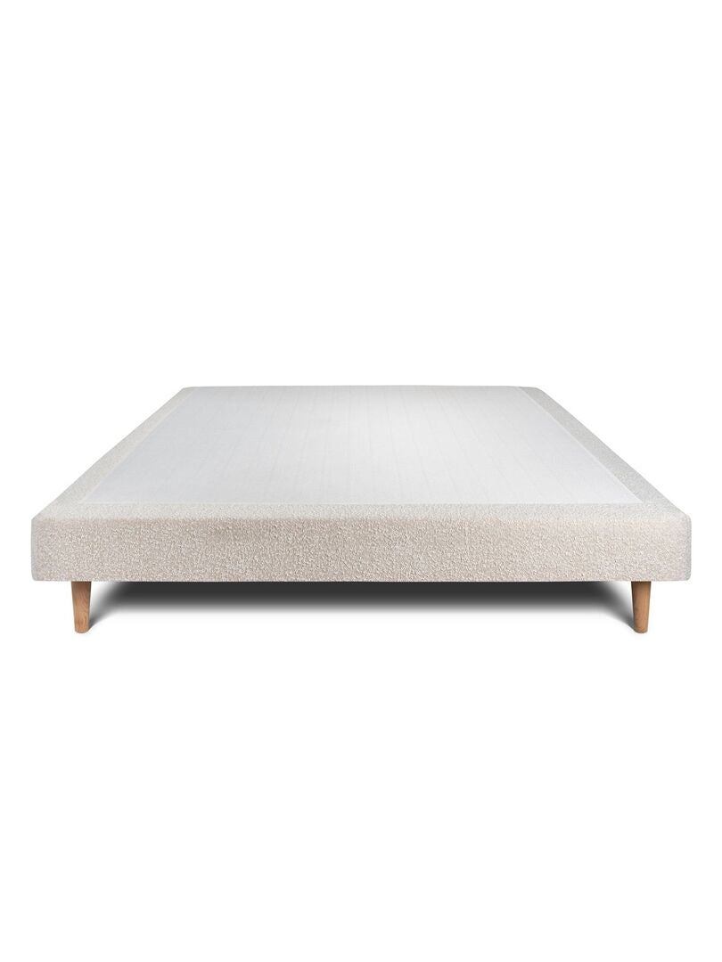 Sommier Coffre Bouclette Beige 200x200 H39cm - Sommier Tapissier