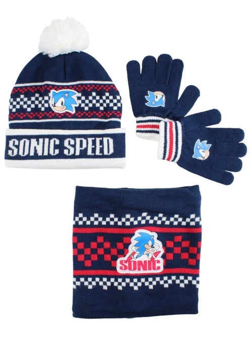 Sonic - Bonnet gants snood Sonic garçon - Kiabi