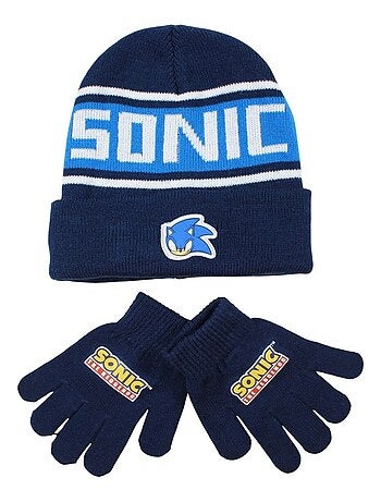 Sonic - Bonnet gants Sonic garçon