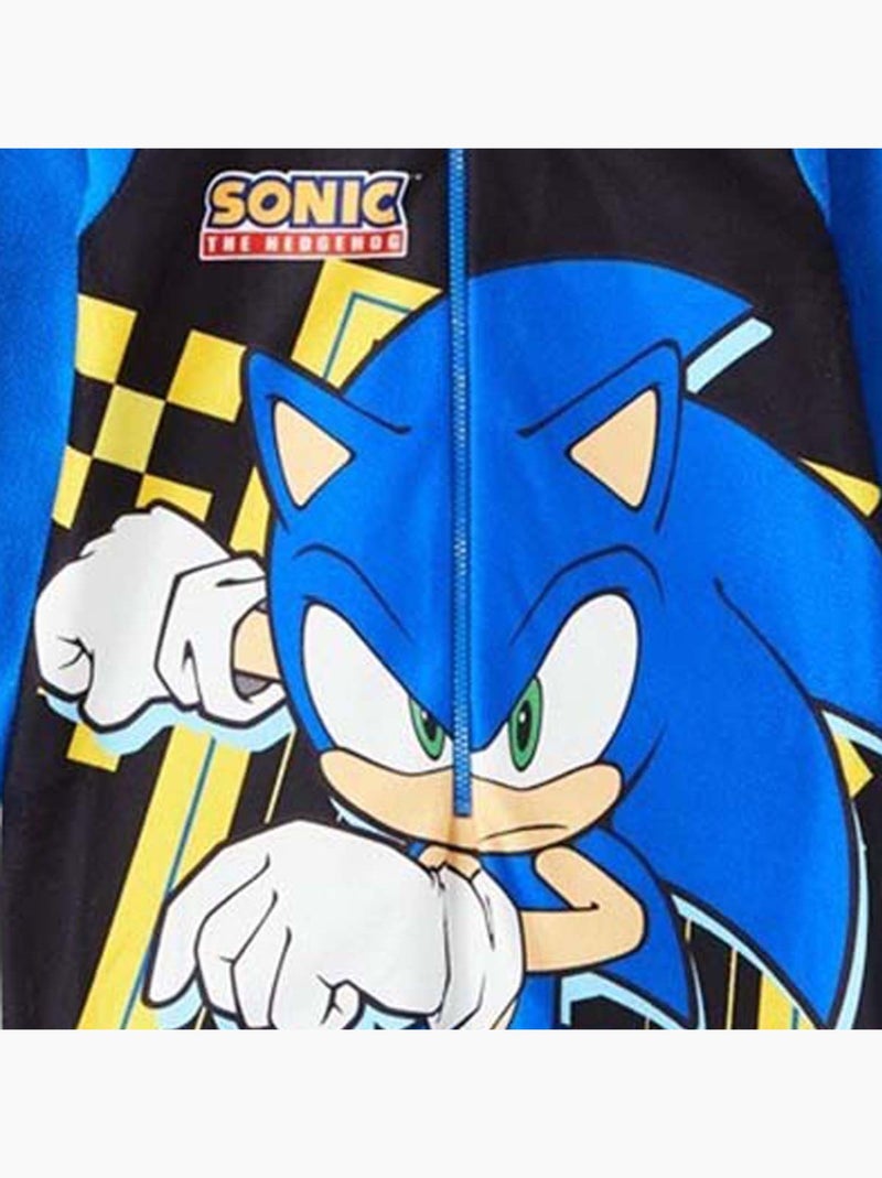 Sonic - combinaison polaire zippée imprimée, manches longues Bleu marine - Kiabi