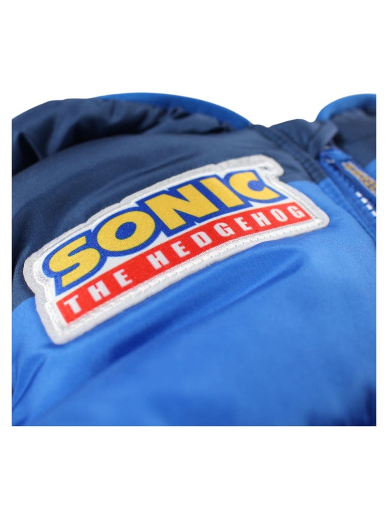 Sonic - Doudoune garçon avec logo 2 couleurs Bleu - Kiabi