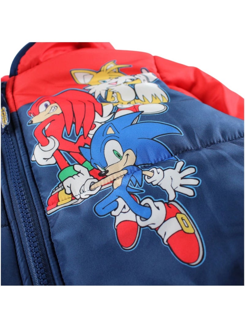 Sonic - Doudoune garçon avec logo 2 couleurs Rouge - Kiabi