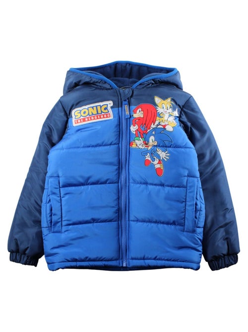 Sonic - doudoune zippée à capuche à empiècements - Kiabi