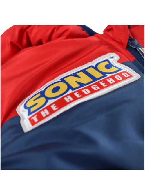 Sonic - doudoune zippée à capuche à empiècements - Kiabi